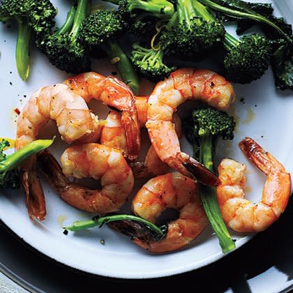 Roasted Shrimp and Broccoli