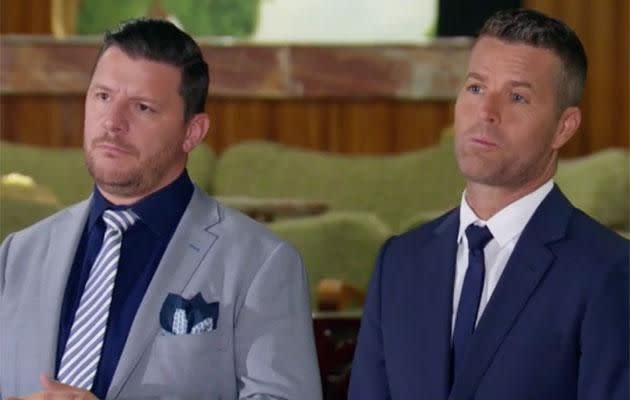 Manu and Pete cautioned Josh to respect his wife and his marriage. Source: Channel Seven