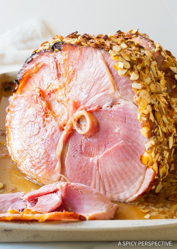 Almond Crusted Baked Ham With Apricot Glaze