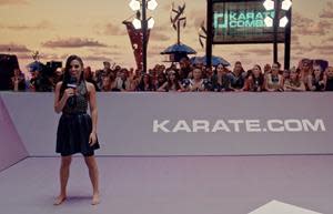 Karate Combat presenter Layla Anna-Lee explains the promotion's full-contact rules in the sci-fi wasteland created using Epic Games' Unreal Engine.New fights air  in the UK and Ireland every Friday at 11 p.m. on FreeSports.