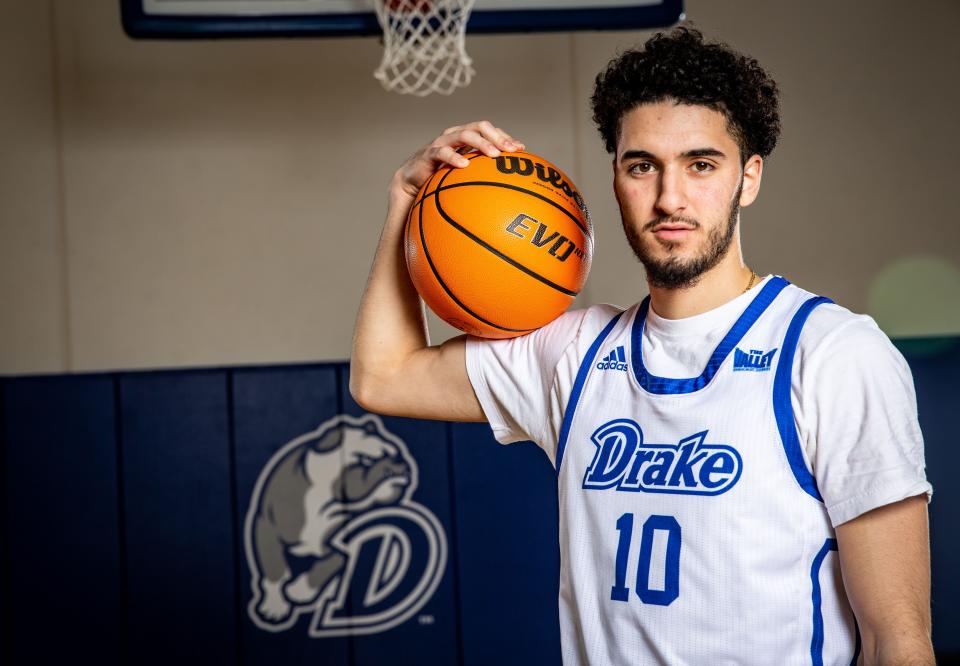 Drake basketball guard Okay Djamgouz recorded his first 20-plus minute performance against UT Martin on Sunday. Djamgouz redshirted his first season and has played limited time behind the Bulldogs' starting five.