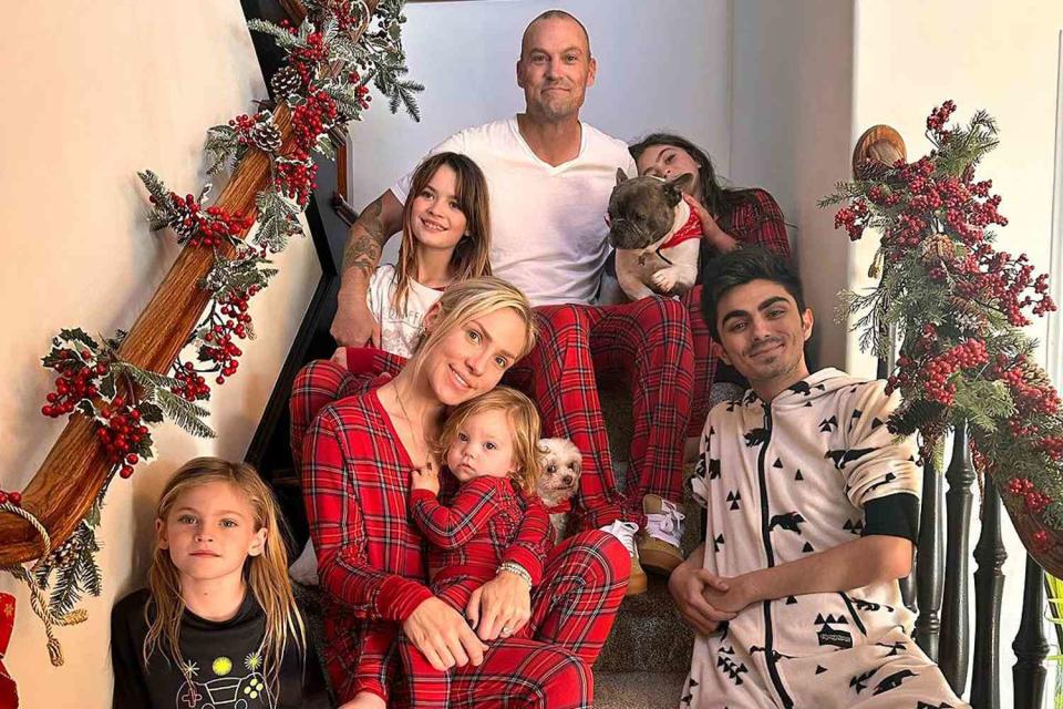 <p>Sharna Burgess/Instagram</p> Sharna Burgess and Brian Austin Green with their family