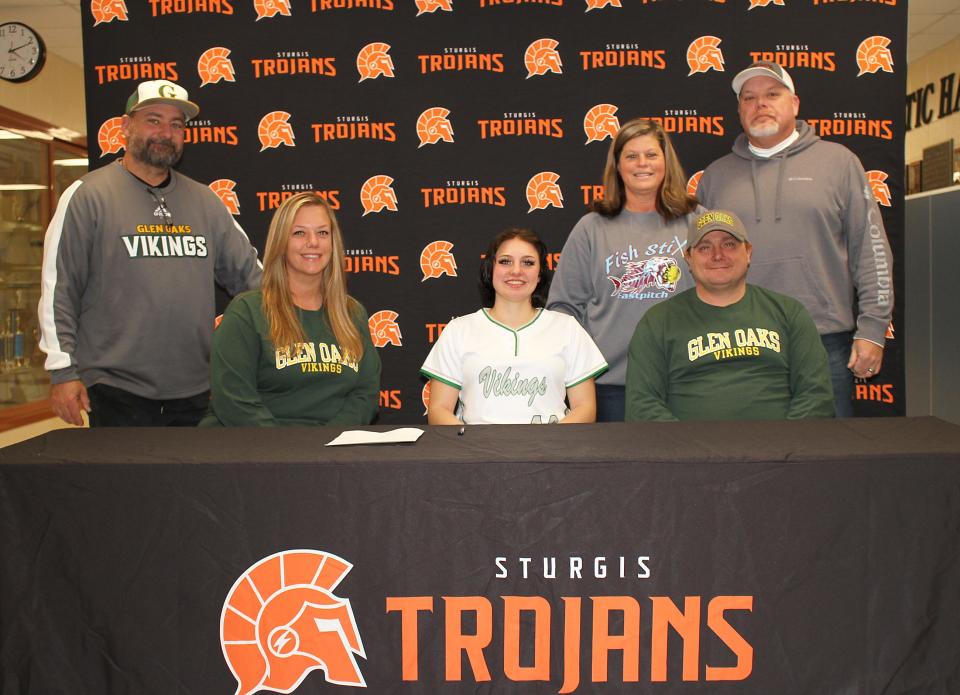 Sturgis senior Aubrey Mealor is going to continue her academic and softball careers with Glen Oaks Community College next year.