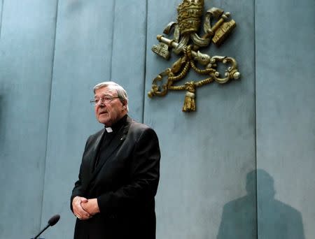 Cardinal George Pell attends a news conference at the Vatican, June 29, 2017. REUTERS/Remo Casilli