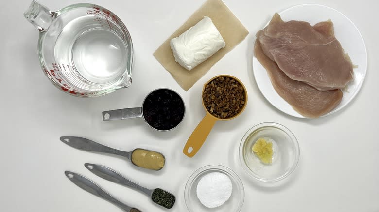 ingredients for cranberry chicken roulade