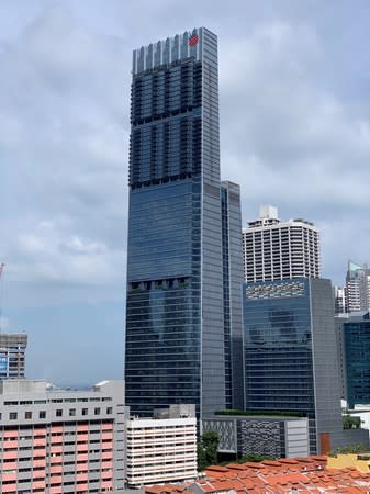 FILE PHOTO: Singapore's tallest building Tanjong Pagar Centre, known now as Guoco Tower, is seen in Singapore