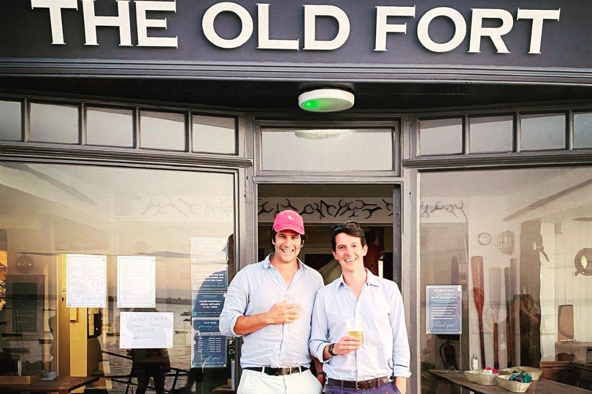 Will Simonds and Justin Evelegh, co-owners and proprietors of The Old Fort in Seaview <i>(Image: The Old Fort)</i>