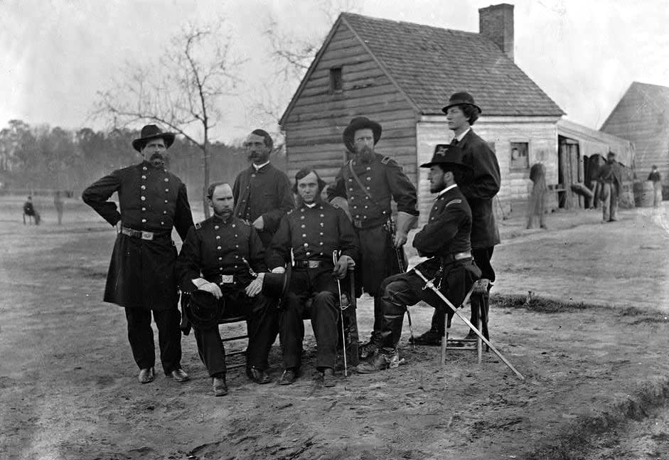 John S. Stevenson pictured sitting on the left. 