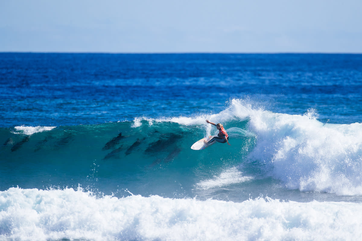 Gabriela Bryan's victory lap at Main Break.<p>WSL/Aaron Hughes</p>