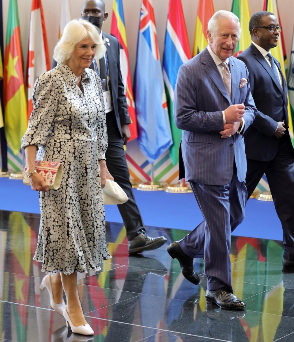 Camilla, Duchess of Cornwall and Prince Charles, Prince of Wales attend the CHOGM opening ceremony at Kigali Convention Centre