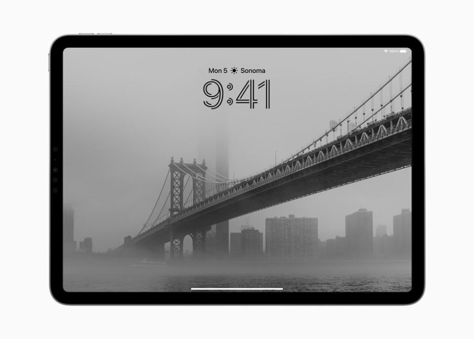 Screenshot of new lockscreen with iPadOS 17.