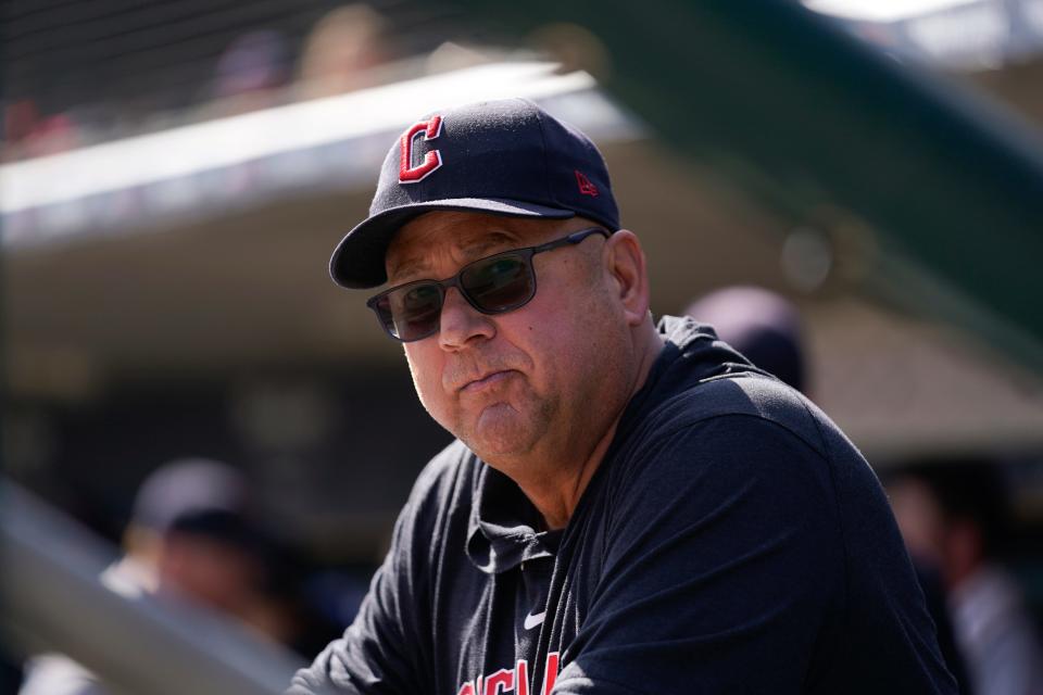 Guardians manager Terry Francona looks on the field before a game against the Tigers, Saturday, Sept. 30, 2023, in Detroit.