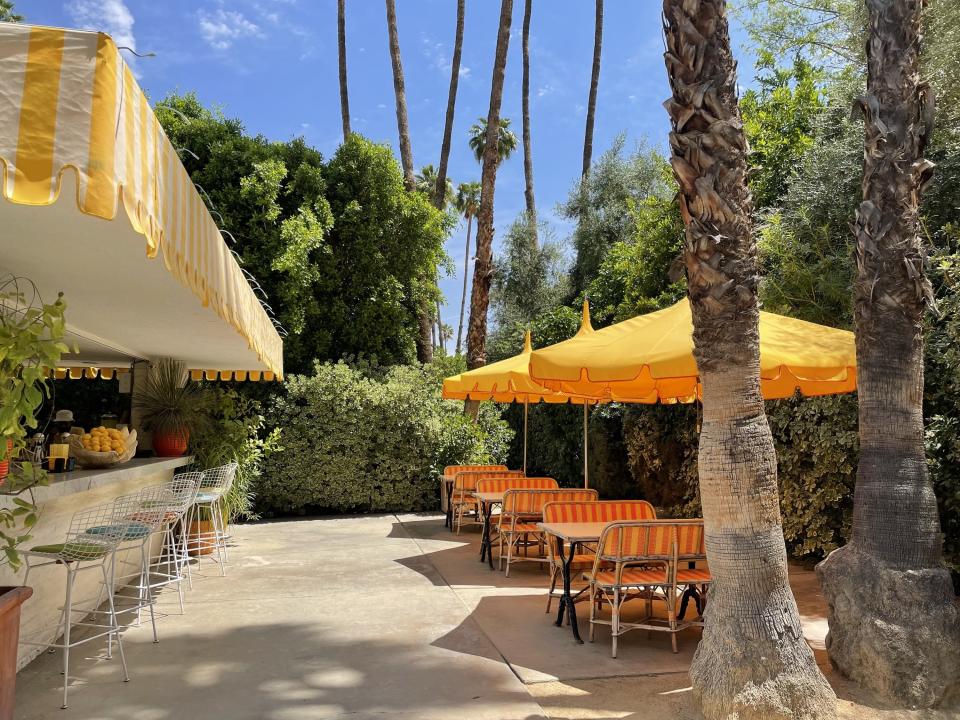 The "Lemonade Stand" bar outside on the Parker grounds