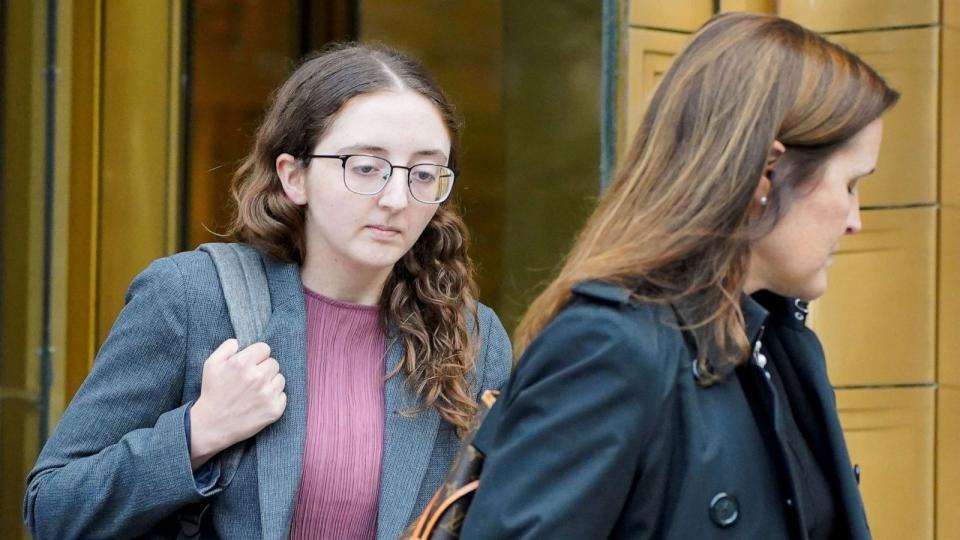 PHOTO: Former crypto hedge fund Alameda Research CEO Caroline Ellison departs the trial of former FTX Chief Executive Sam Bankman-Fried who is facing fraud charges over the collapse of the bankrupt cryptocurrency exchange, in New York City, Oct. 10, 2023. (Cheney Orr/Reuters)