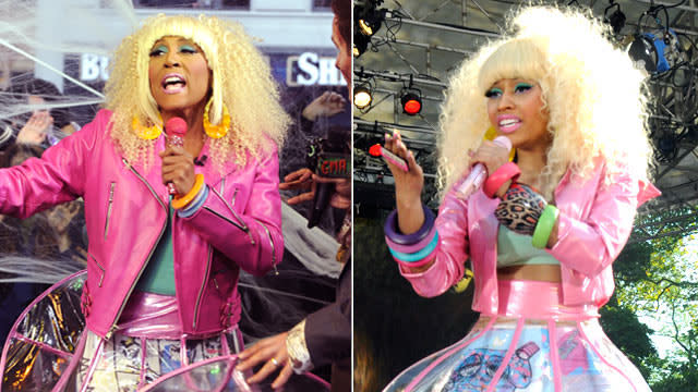 Robin Roberts dressed as the spirited, bestselling rap artist, Nicki Minaj