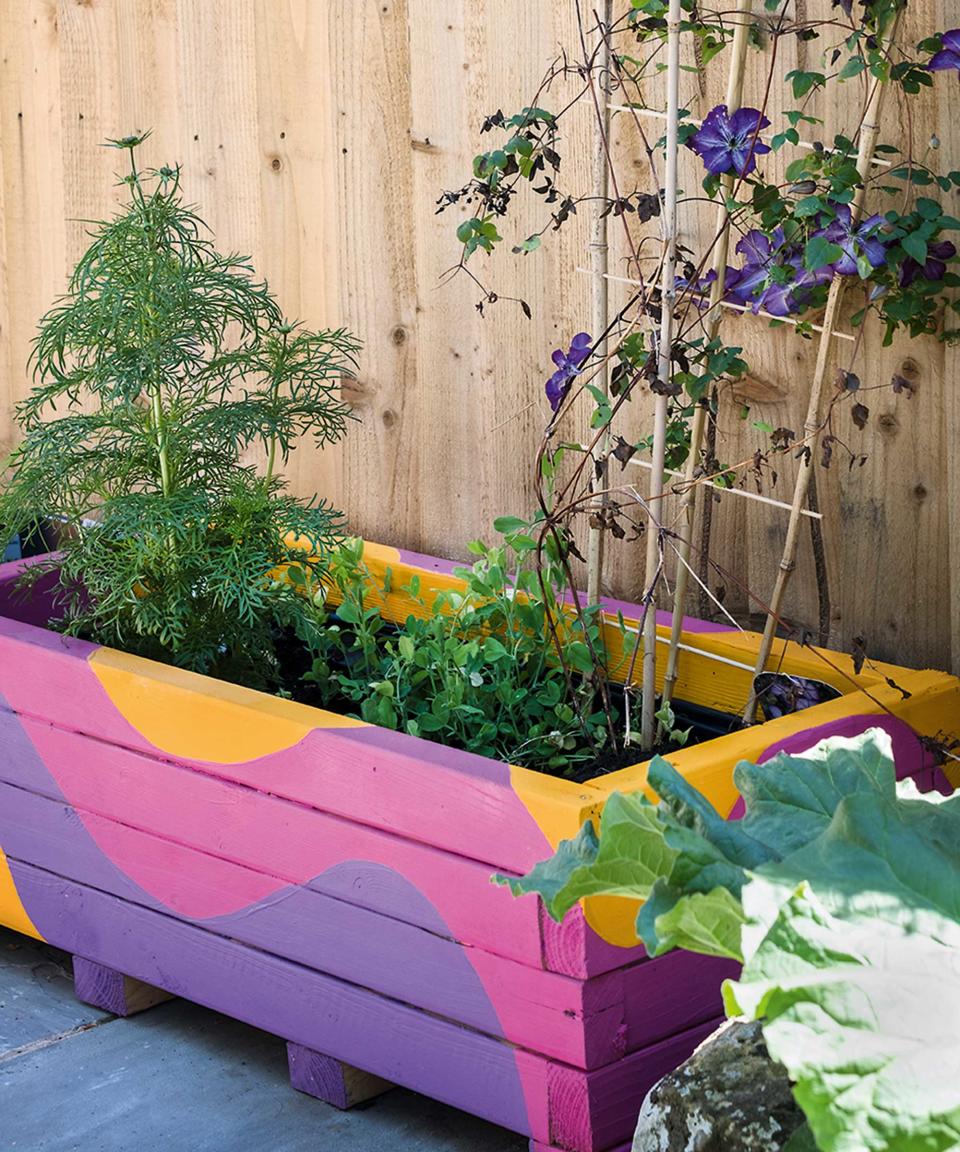 7. Build planters from leftover decking boards