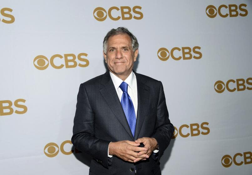 FILE - Then-CBS president Leslie Moonves attends the CBS Network 2015 Programming Upfront at The Tent at Lincoln Center on May 13, 2015, in New York. Moonves has agreed to pay a $11,250 fine to settle a complaint that he interfered with a police investigation of a sexual assault case, the Los Angeles City Ethics Commission says. (Evan Agostini/Invision/AP, File)