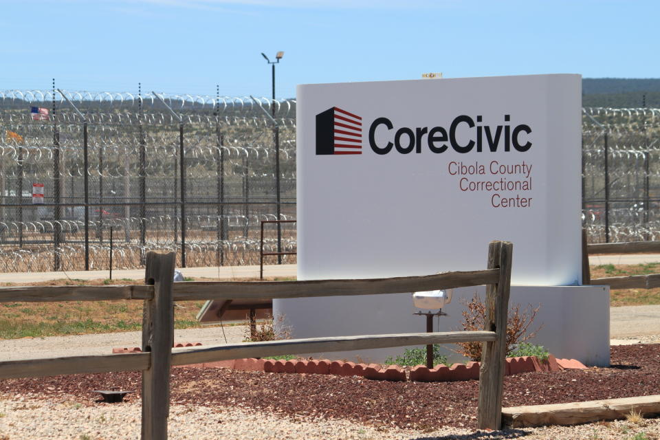 This June 12, 2019 image shows a privately-run detention center in Milan, N.M., that is home to the only permanent dedicated unit for transgender migrants in the custody of U.S. Immigration and Customs Enforcement. (AP Photo/Susan Montoya Bryan)