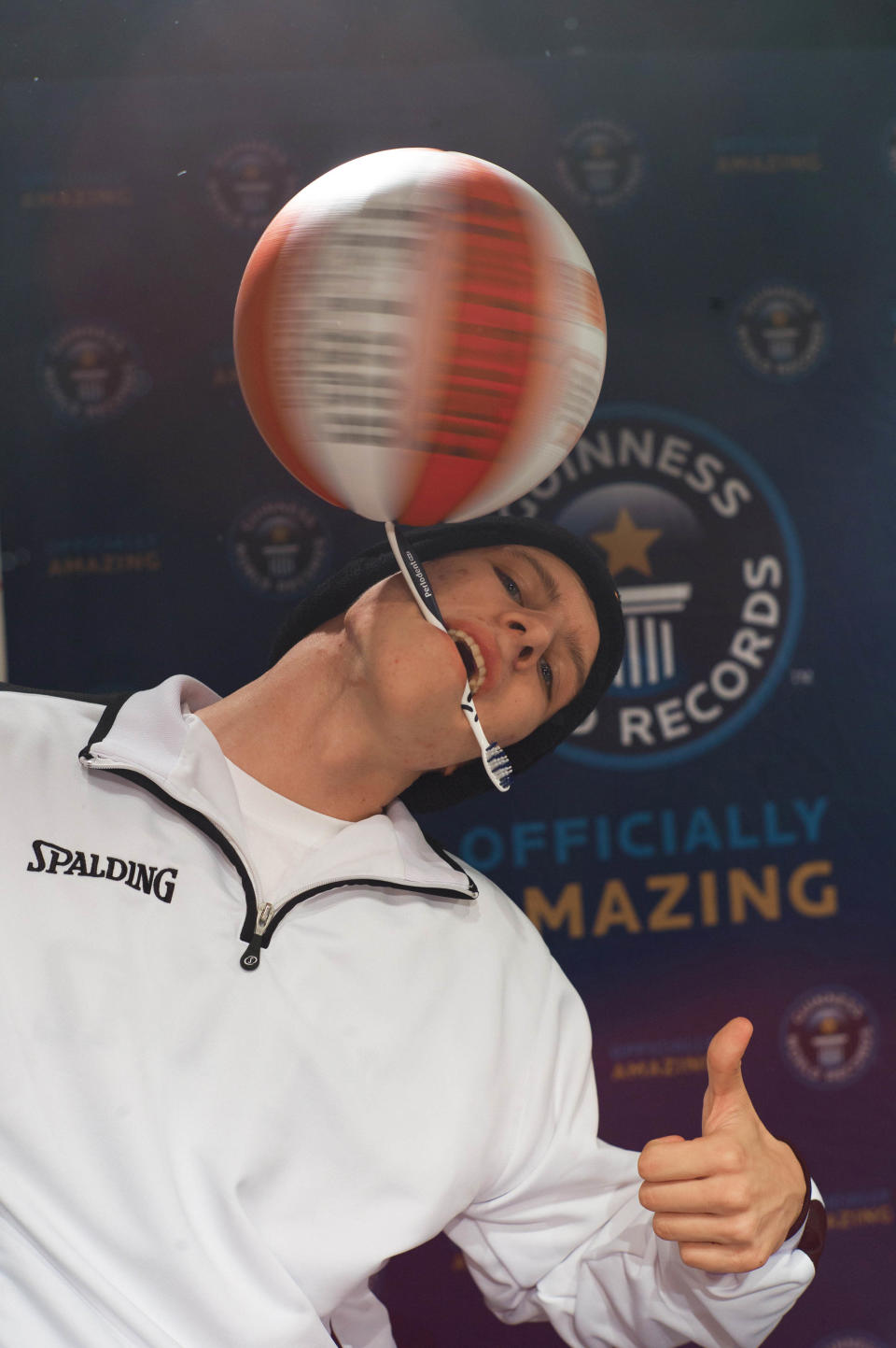 Michael Kopp had beginners luck as he managed to break the record of the longest duration spinning a basketball on a toothbrush in 26.078 (Guinness World Records)