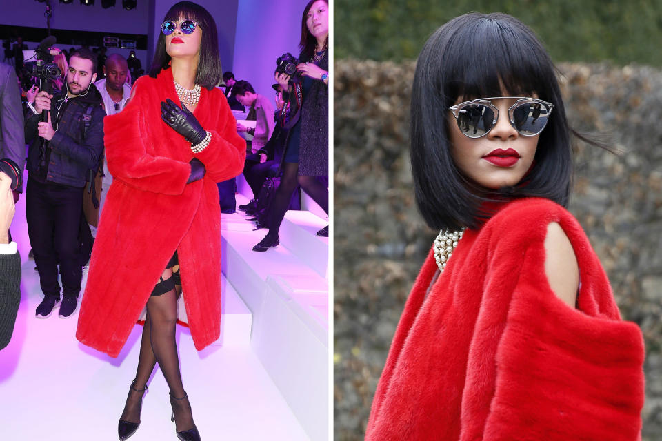 Rihanna attends the Christian Dior show as part of the Paris Fashion Week on Feb. 28, 2014.<span class="copyright">Rindoff Petroff—Dufour/Getty Images; Patrick Kovarik—AFP/Getty Images</span>