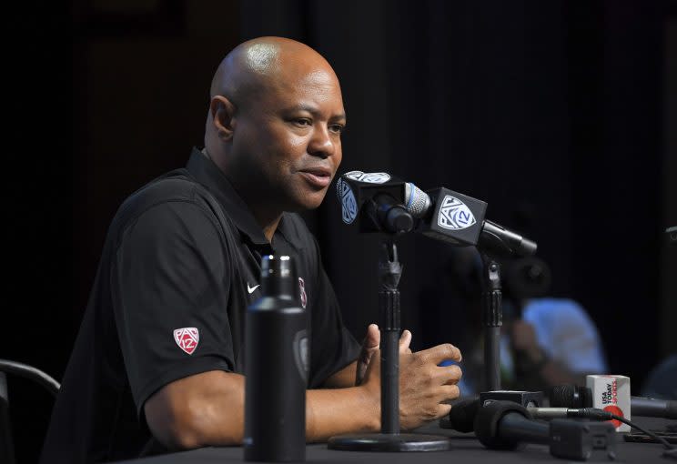 David Shaw really wants to see some kangaroos. (AP Photo/Mark J. Terrill)