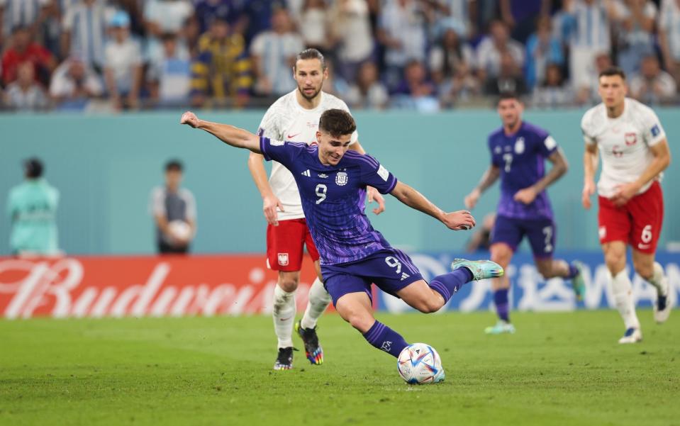 Manchester City man Julian Alvarez was responsible for Argentina's second goal, and more chances on top of that - Alex Livesey/Getty Images