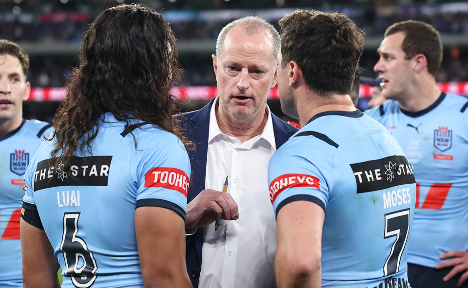 Michael Maguire during the 2024 State of Origin series.