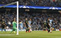 Britain Soccer Football - Manchester City v Borussia Monchengladbach - UEFA Champions League Group Stage - Group C - Etihad Stadium, Manchester, England - 14/9/16 Manchester City's Kelechi Iheanacho scores their fourth goal Action Images via Reuters / Carl Recine Livepic