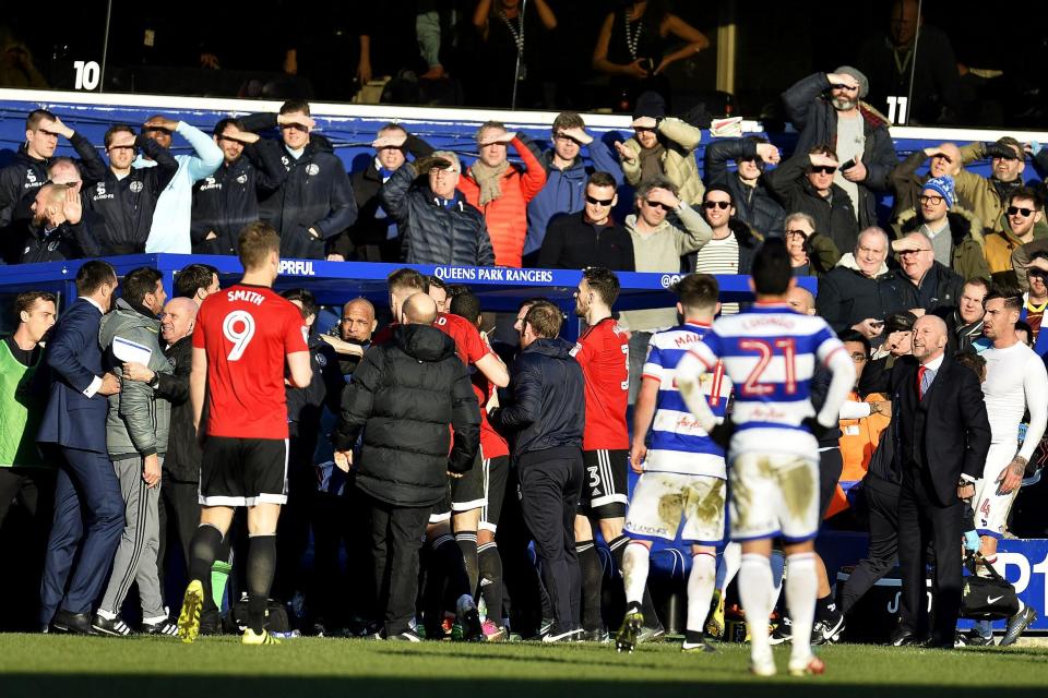 Tempers flared near full-time: Getty Images