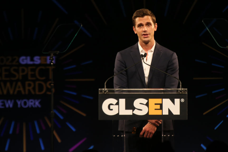 Antoni Porowski speaks at the 2022 GLSEN Respect Awards at Gotham Hall on May 16 in New York City. - Credit: Getty Images for GLSEN