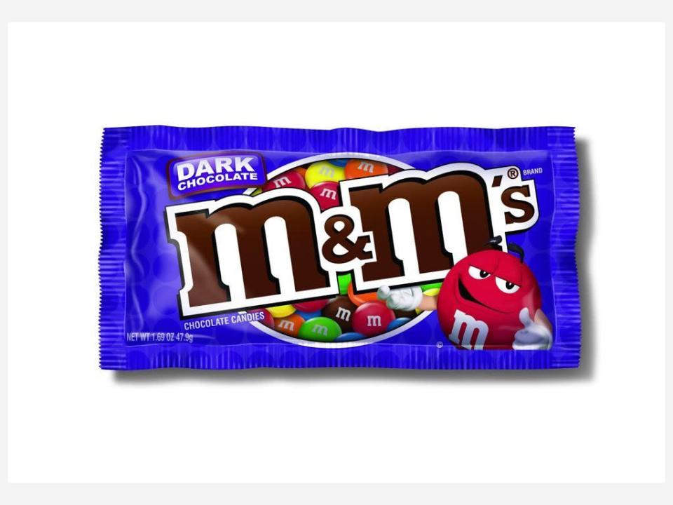 #1 WORST DARK CHOCOLATE: Dark Chocolate M&Ms, 1 oz (about ½ the package)