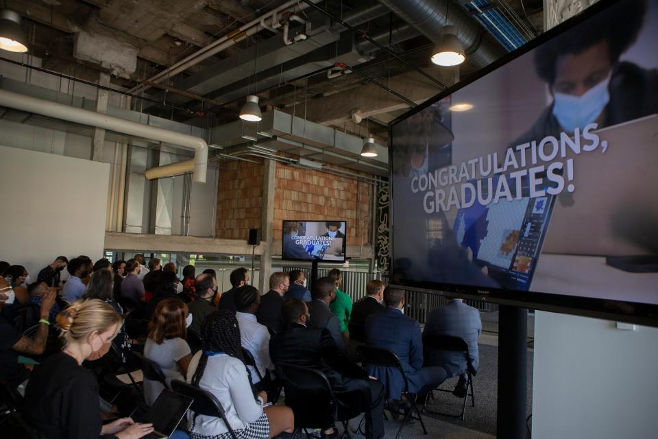 Detroit Apple Developer Academy's first graduation at the First National Building on Woodward Ave in Detroit on June 30, 2022.