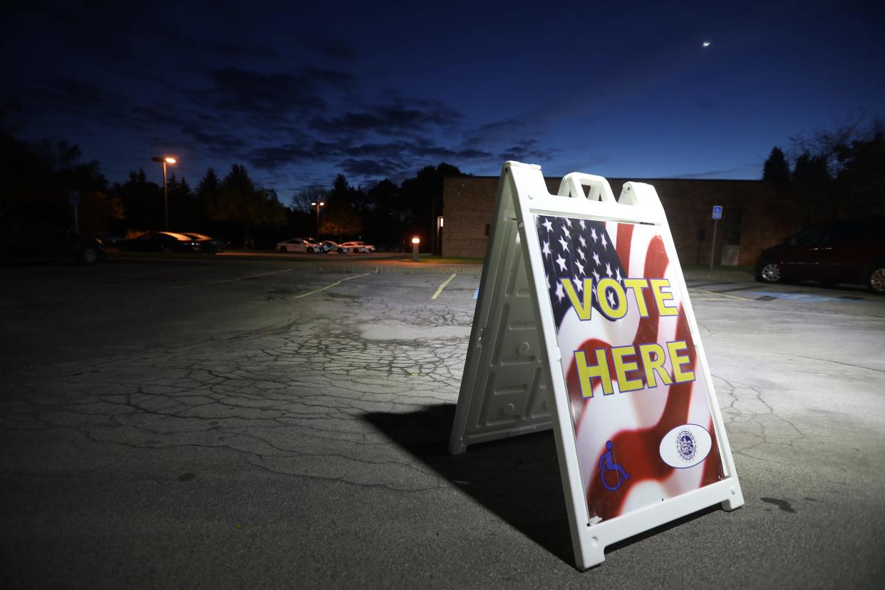 Election day sign