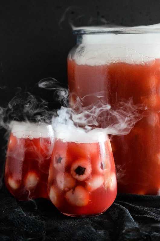 <p>The Novice Chef</p><p>A super easy, spooky Halloween-themed punch that can be made with or without vodka to please ghouls of all ages.</p><p><strong>Get the recipe: <a href="https://thenovicechefblog.com/sparkling-cranberry-orange-eyeball-punch/" rel="nofollow noopener" target="_blank" data-ylk="slk:Sparkling Cranberry Orange Eyeball Punch;elm:context_link;itc:0;sec:content-canvas" class="link "><em>Sparkling Cranberry Orange Eyeball Punch</em></a></strong></p>