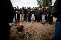 Funeral of Abukar Abdulahi Cabi, a Muslim refugee who died of COVID-19, in La Courneuve