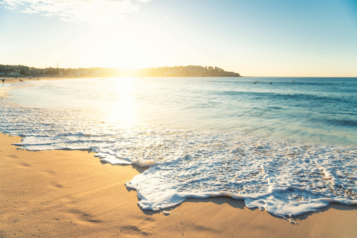 Beautiful Sunrise seascape in Bondi Beach at Sydney, Australia.