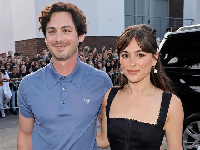 <p>Kevin Winter/GA/The Hollywood Reporter/Getty</p> Logan Lerman and Analuisa Corrigan attend the Los Angeles Premiere of Columbia Pictures' "Bullet Train" on August 01, 2022 in Los Angeles, California.