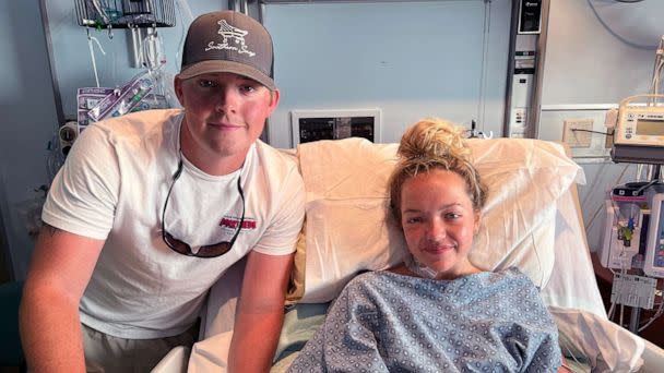 PHOTO: Addison Bethea, shown here with brother Rhett Willingham, rests in her hospital bed at Tallahassee Memorial Hospital in Tallahassee, Fla., on July 1, 2022. (Tallahassee Memorial HealthCare)