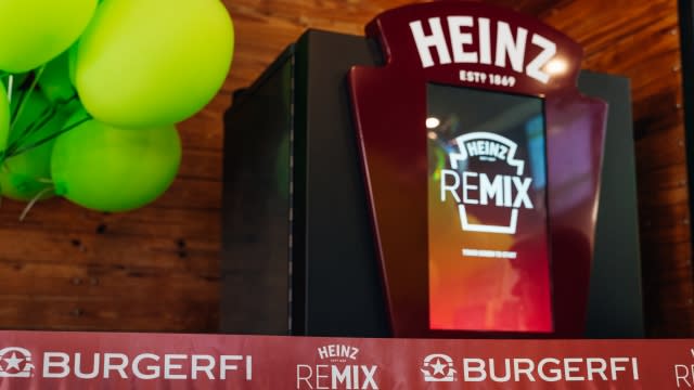 BurgerFi unveils the Heinz Remix sauce dispenser.