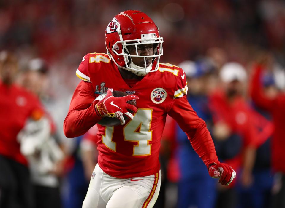 Former Clemson star receiver Sammy Watkins (14)  is one of three ex-Tigers on the roster of the Kansas City Chiefs, who host Carolina on Nov. 8.