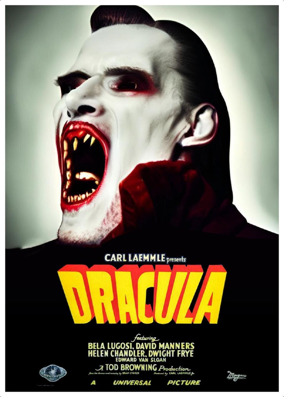 Dracula AI generated poster.