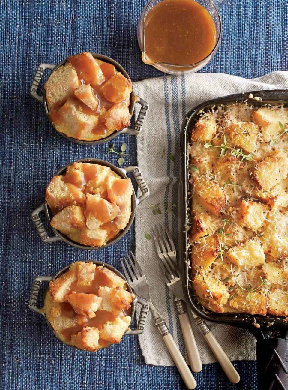 Cornbread Pudding with Whiskey Caramel