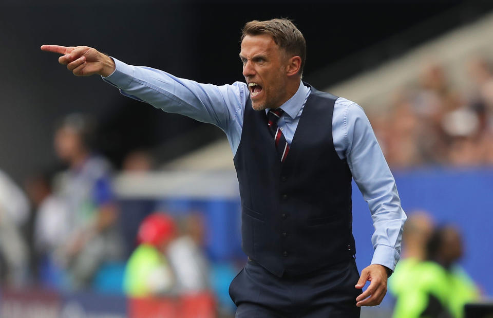 Phil Neville was pleased with the result following England's win. (Credit: Getty Images)