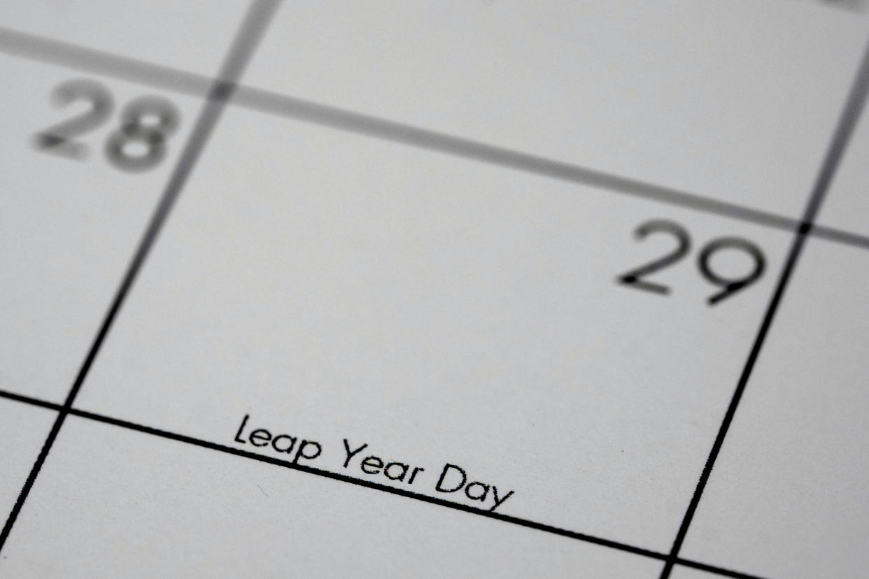 Feb. 29 is shown on a calendar.