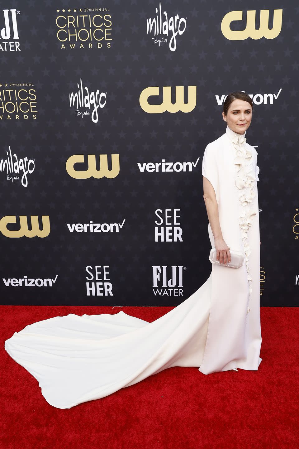 santa monica, california january 14 keri russell attends the 29th annual critics choice awards at barker hangar on january 14, 2024 in santa monica, california photo by frazer harrisongetty images