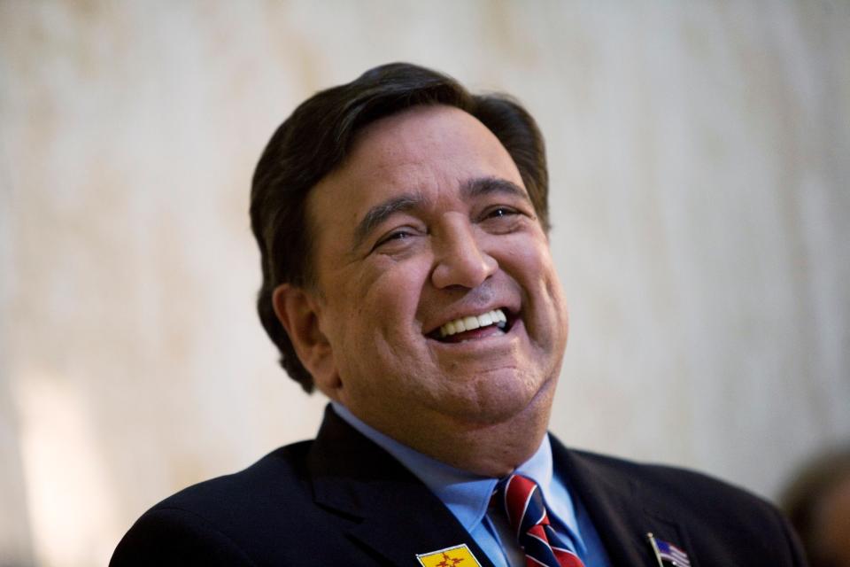 In 2008, New Mexico Gov. William "Bill" Richardson laughs during a press conference in Santa Fe, New Mexico. Richardson died Friday at his summer home in Chatham, and was known for building lifelong ties on Cape Cod.