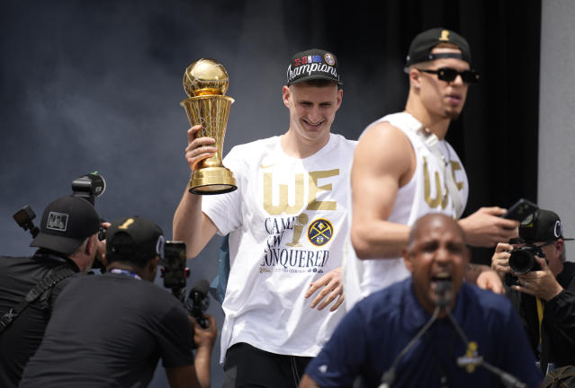 Nuggets celebrate their 1st NBA title with parade through the streets of  downtown Denver