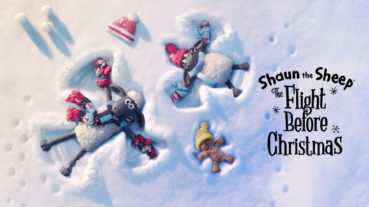 a scene from shaun the sheep the flight before christmas, a good housekeeping pick for best christmas movies for kids