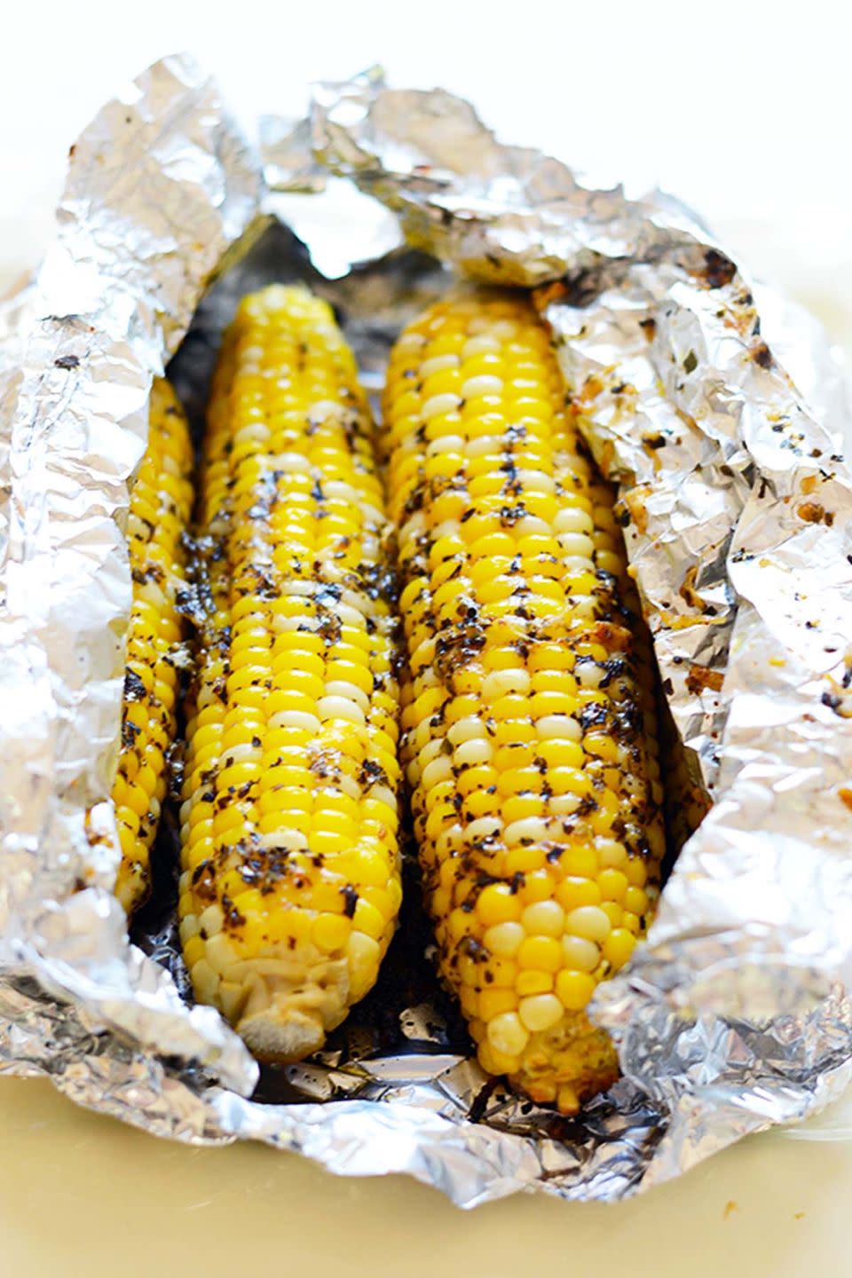 Olive Oil Parmesan Grilled Corn