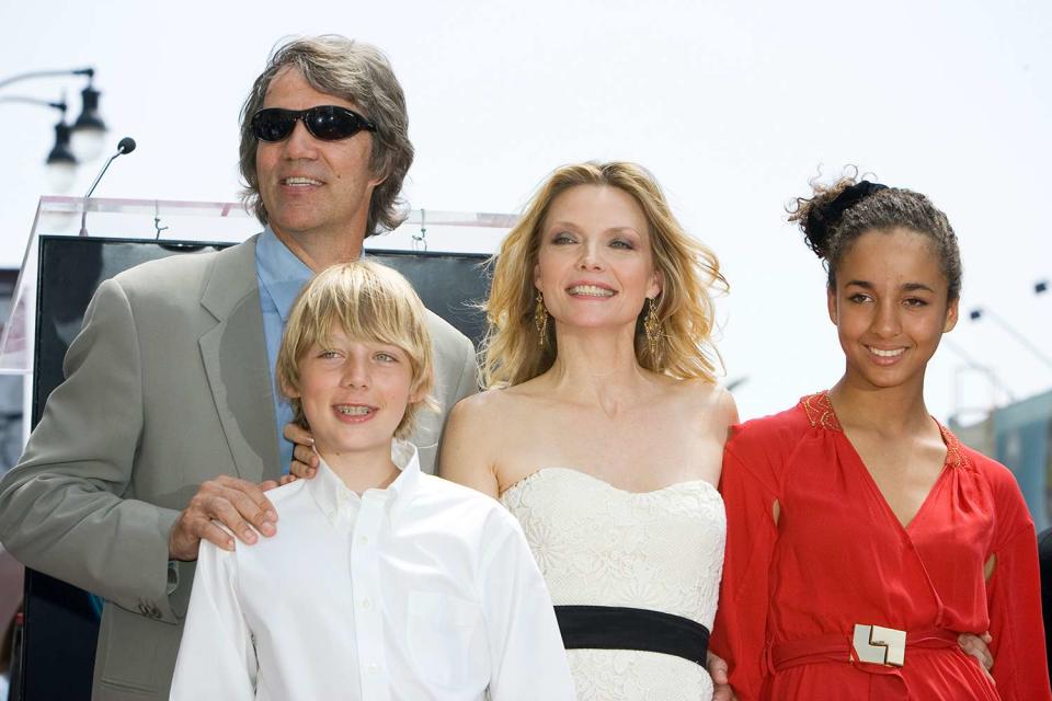 Ted Soqui/Corbis via Getty Michelle Pfeiffer with her husband David E. Kelley and children John and Claudia at the star ceremony for Pfeiffer on the Hollywood Walk of Fame